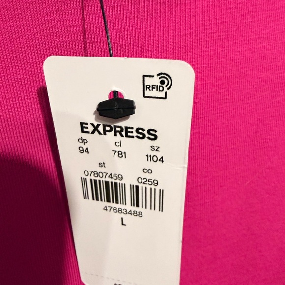 Express Fuchsia Long Sleeve Dress - Picture 3 of 3